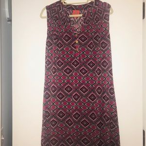 Geometric print jersey dress